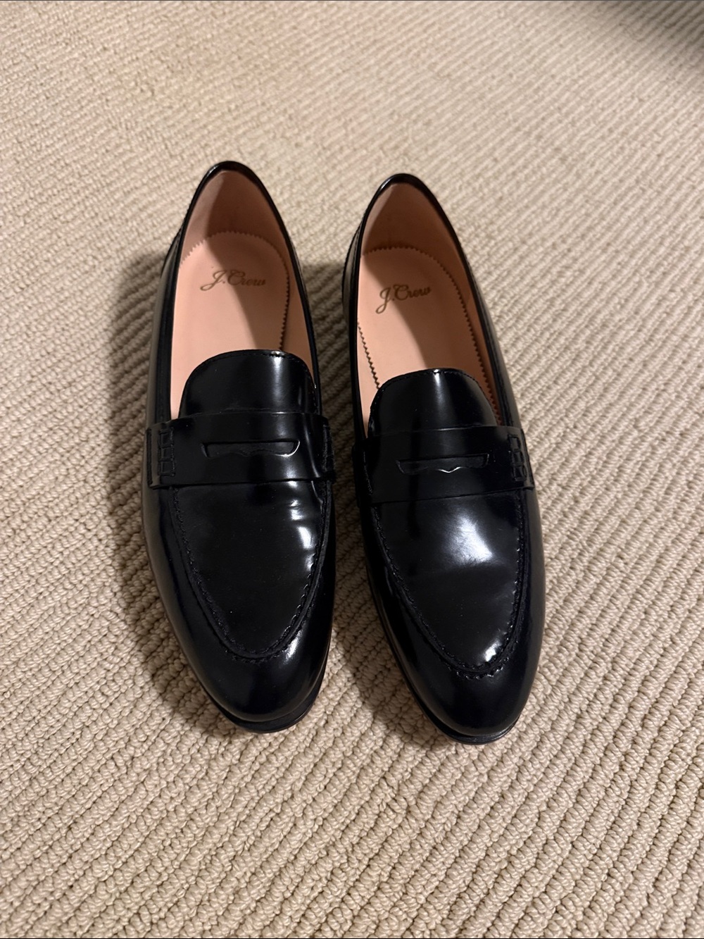 J. Crew Women’s Black Patent Leather Penny Loafers